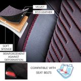 Prevleke za avtomobilske sedeže za Audi A6 (C7) 2011-2018 DUBAI_Rdeča 2+3