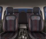 Prevleke za avtomobilske sedeže za Nissan Micra (V) 2016-up MADRID_Rdeča 2+3