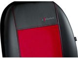 Prevleke za avtomobile za Peugeot 207 2006-2014 Exclusive Alcantara - Rdeča 1+1, spredaj