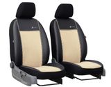 Prevleke za avtomobile za Dacia Sandero (II) 2012-2020 Exclusive Alcantara - Bež 1+1, spredaj