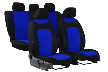 Prevleke za avtomobilske sedeže za Fiat 500L 2012-> CARO modra 2+3