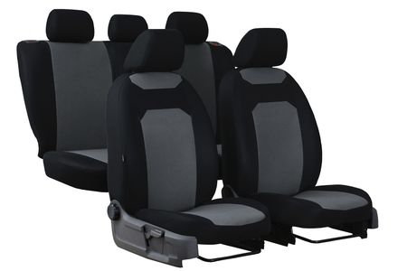 Prevleke za avtomobilske sedeže za Fiat 500L 2012-> CARO siva 2+3