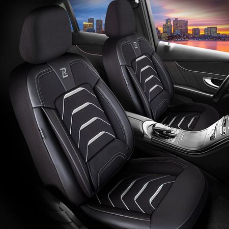 Prevleke za avtomobilske sedeže za Fiat 500L 2012-up BODRUM_Siva 2+3