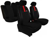 Prevleke za avtomobilske sedeže za Honda Jazz (III) 2013-2020 GT8 - črno-rdeča 2+3