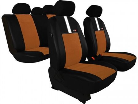 Prevleke za avtomobilske sedeže za Nissan Micra (III) 2002-2010 GT8 - Rjav 2+3