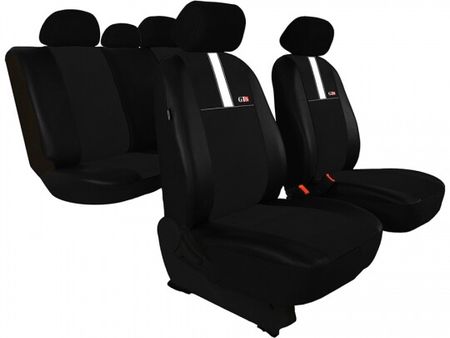 Prevleke za avtomobilske sedeže za Nissan Micra (IV) 2010-2016 GT8 - črno in belo 2+3