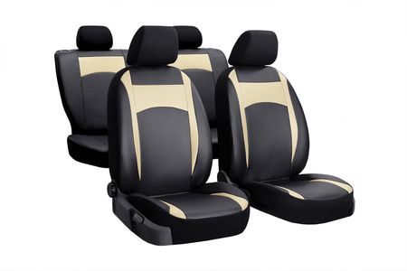 Prevleke za avtomobilske sedeže za Opel Corsa (F) 2019-> Design Leather bež 2+3