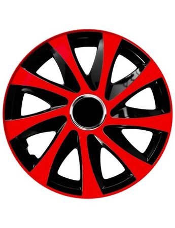 Hubcaps  DRIFT extra red/black 15" 4 kosi set
